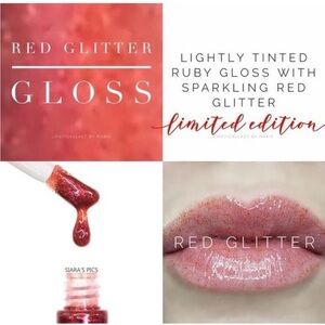 New Lipsense Red Glitter Gloss